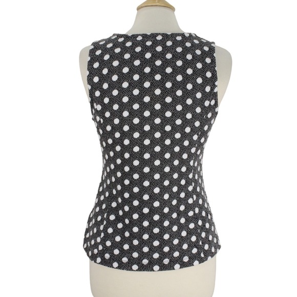 Anthropologie Maeve Sleeveless Top Size M Jacquard‎ Knit Polka Dot - Picture 3 of 13